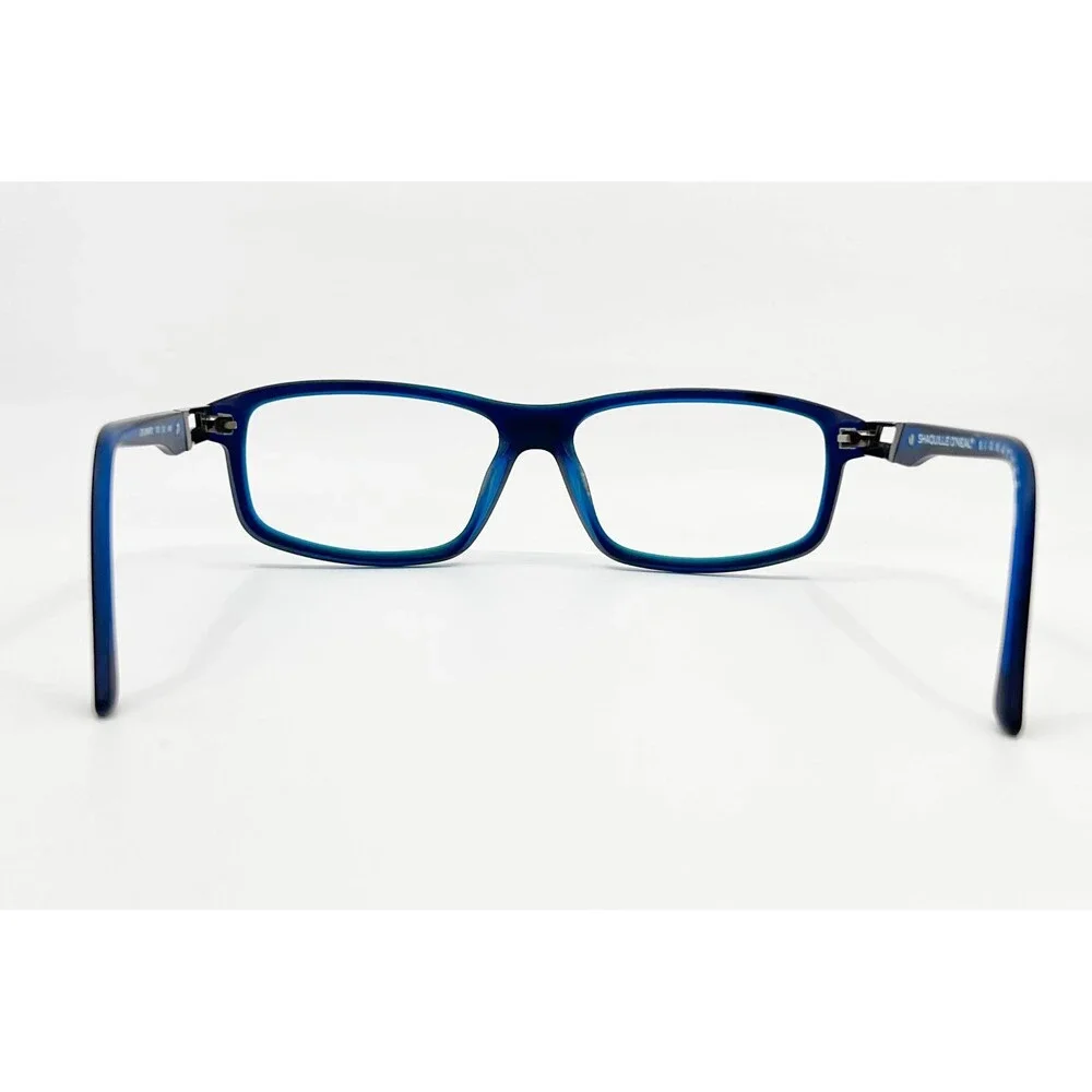 Shaquille O'Neal Eyeglasses Mens Black Blue Full Rim Zyloware 172 8002 145